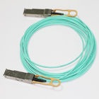 AOC PVC Jacket QSFP+ Active Optical Cable / 50 Meter 100g Breakout Cable